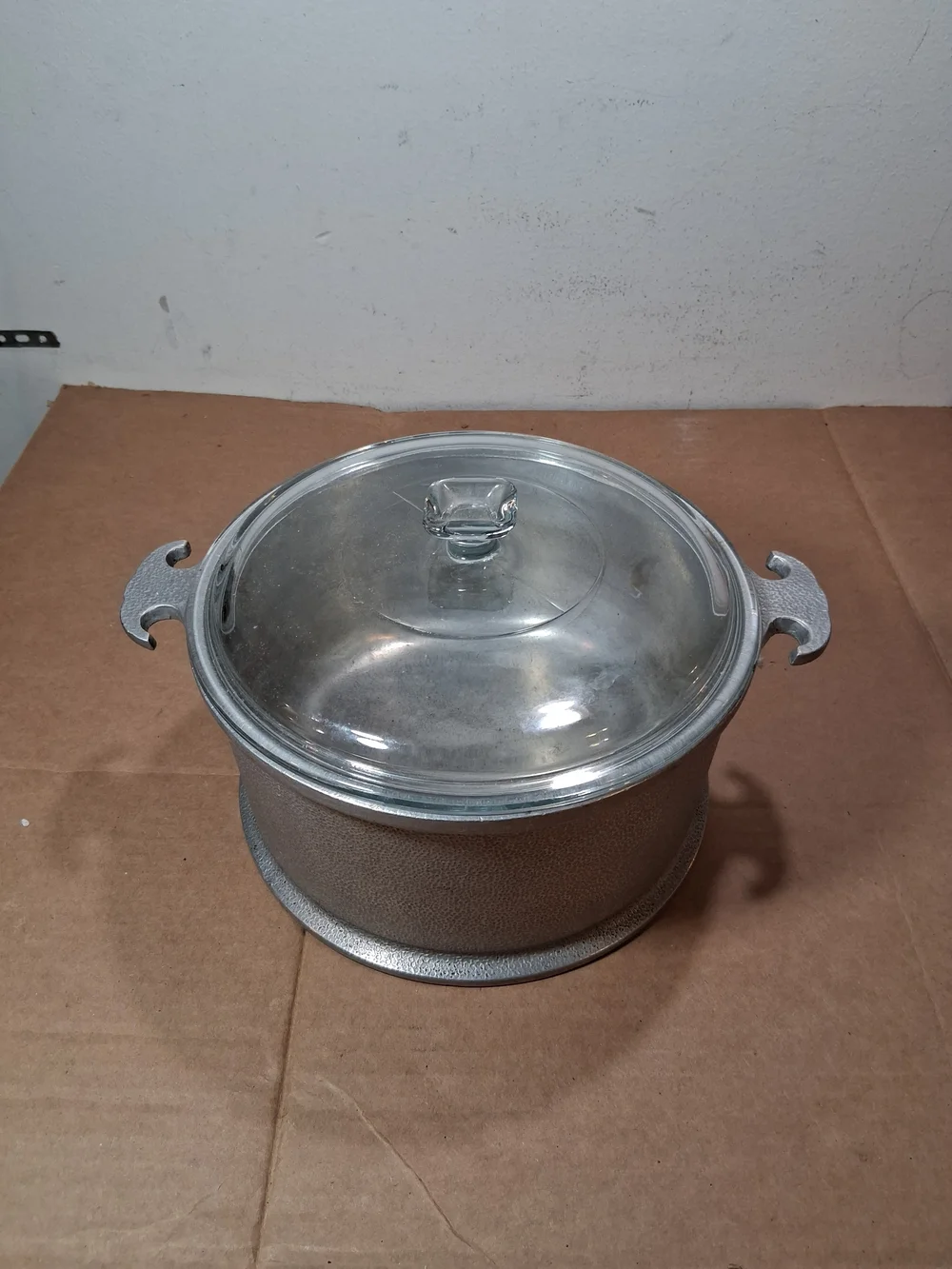 Vintage 4 Qt. GUARDIAN Service Ware Aluminum Dutch Oven Chicken Fryer Glass Lid